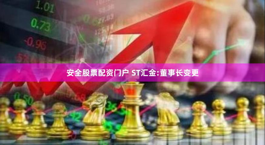 安全股票配资门户 ST汇金:董事长变更